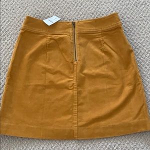 Jcrew Aline mustard yellow corduroy skirt